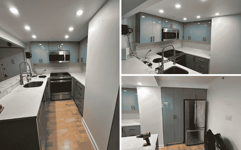 kitchen with light